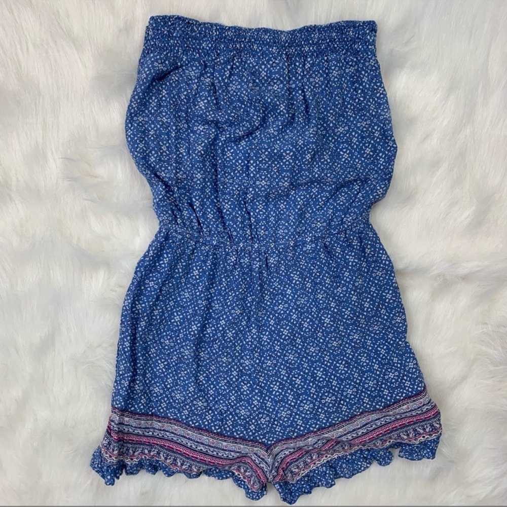Kiwi And Punch Blue Patterned Romper - image 1
